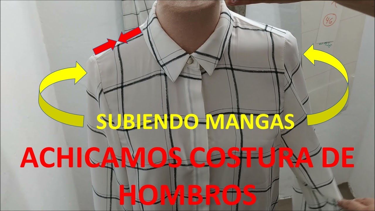 como subir el hombro de una camisa
