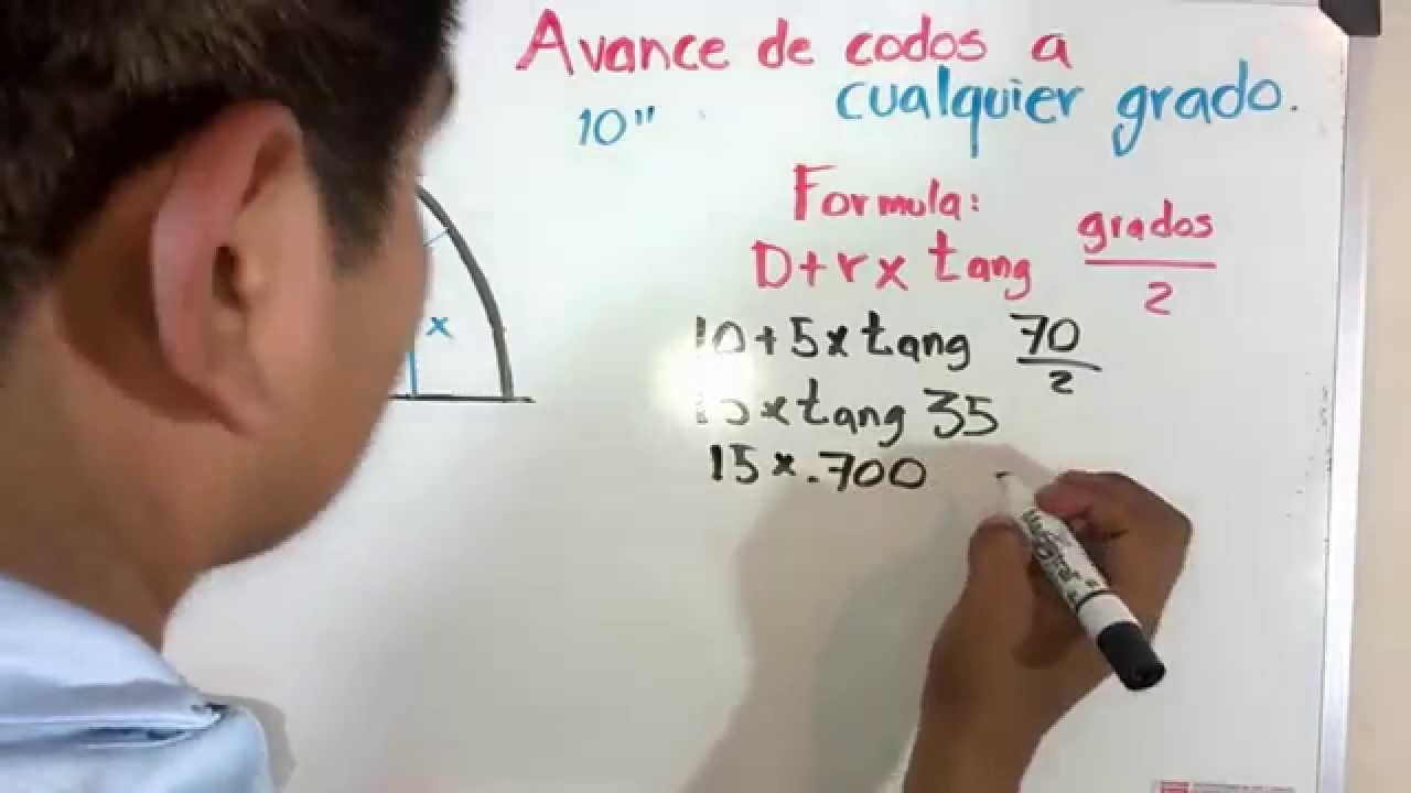 avance de codos a cualquier grado